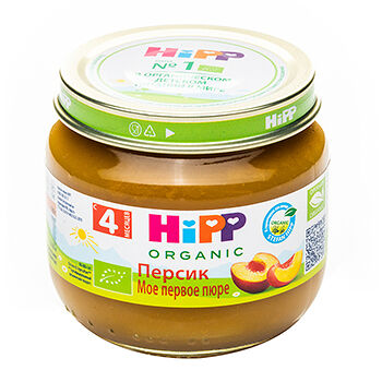 Пюре персик с 4 месяцев ТМ Hipp (Хипп)