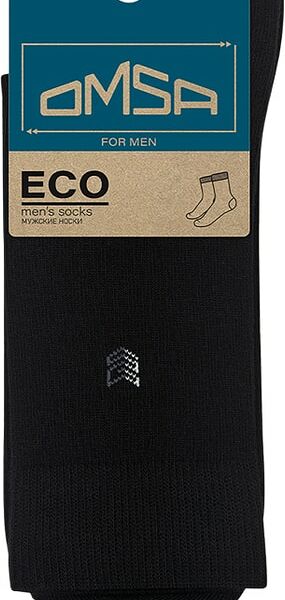 Носки мужские Omsa Eco с рисунком черные Размер 45-47