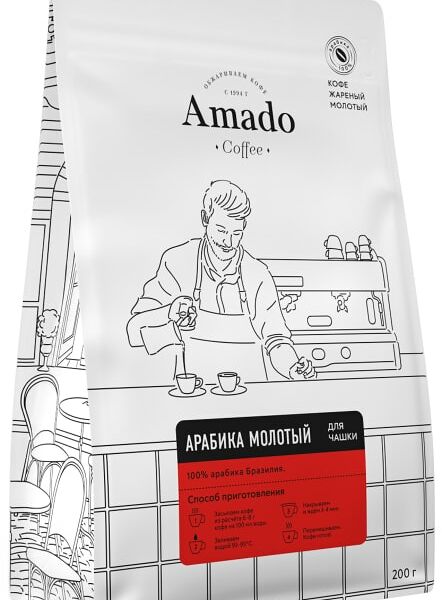 Кофе молотый Amado Арабика для чашки 200г