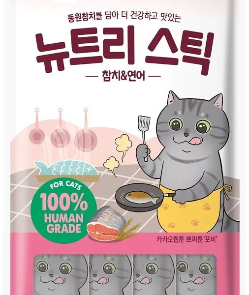  Лакомство для кошек Nutri Plan пюре Тунец и лосось 4шт*14г