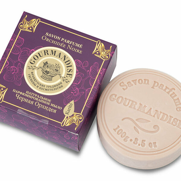 GOURMANDISE Мыло натуральное парфюмированное Черная орхидея, 100 г