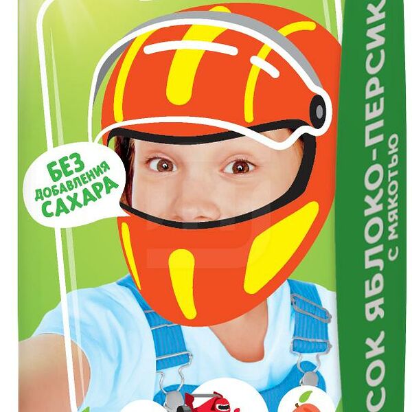 Сок Сады Придонья Яблоко-персик с мякотью без сахара