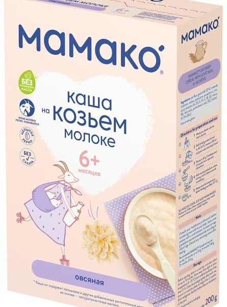 Каша Мамако Овсяная на козьем молоке с 6 месяцев 200г