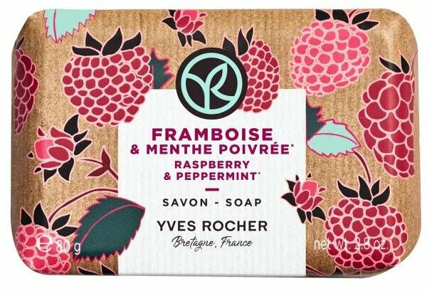 Мыло туалетное Yves Rocher Малина и мята