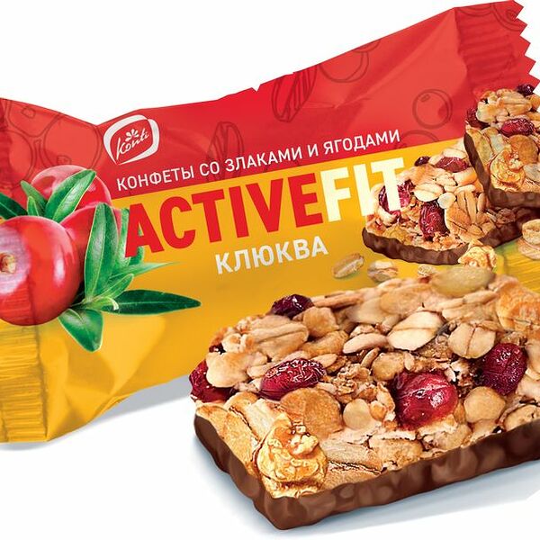Конфеты KONTI Activefit с клюквой, вес 