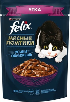 Корм для кошек Felix Мясные ломтики Утка
