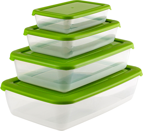 Набор контейнеров 450мл 900мл 1.9л 3л 4 шт. цвет в ассортименте