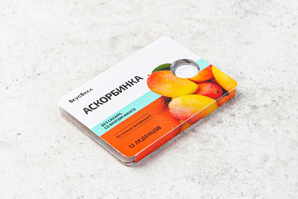 Аскорбинка без сахара со вкусом манго