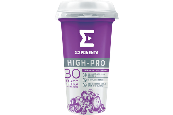 Напиток кисломолочный Exponenta Hign-Pro Черника-земляника 0%
