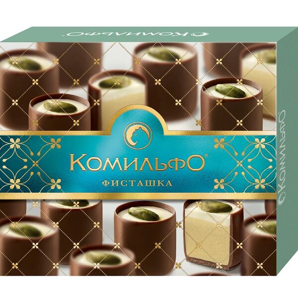 Конфеты шоколадные Комильфо Фисташка с двухслойной начинкой