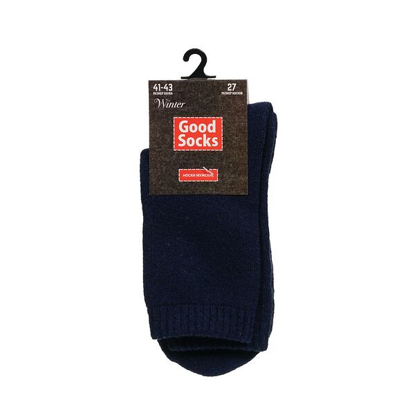 Мужские махровые носки Good Socks Winter Темно-синий р.41-43