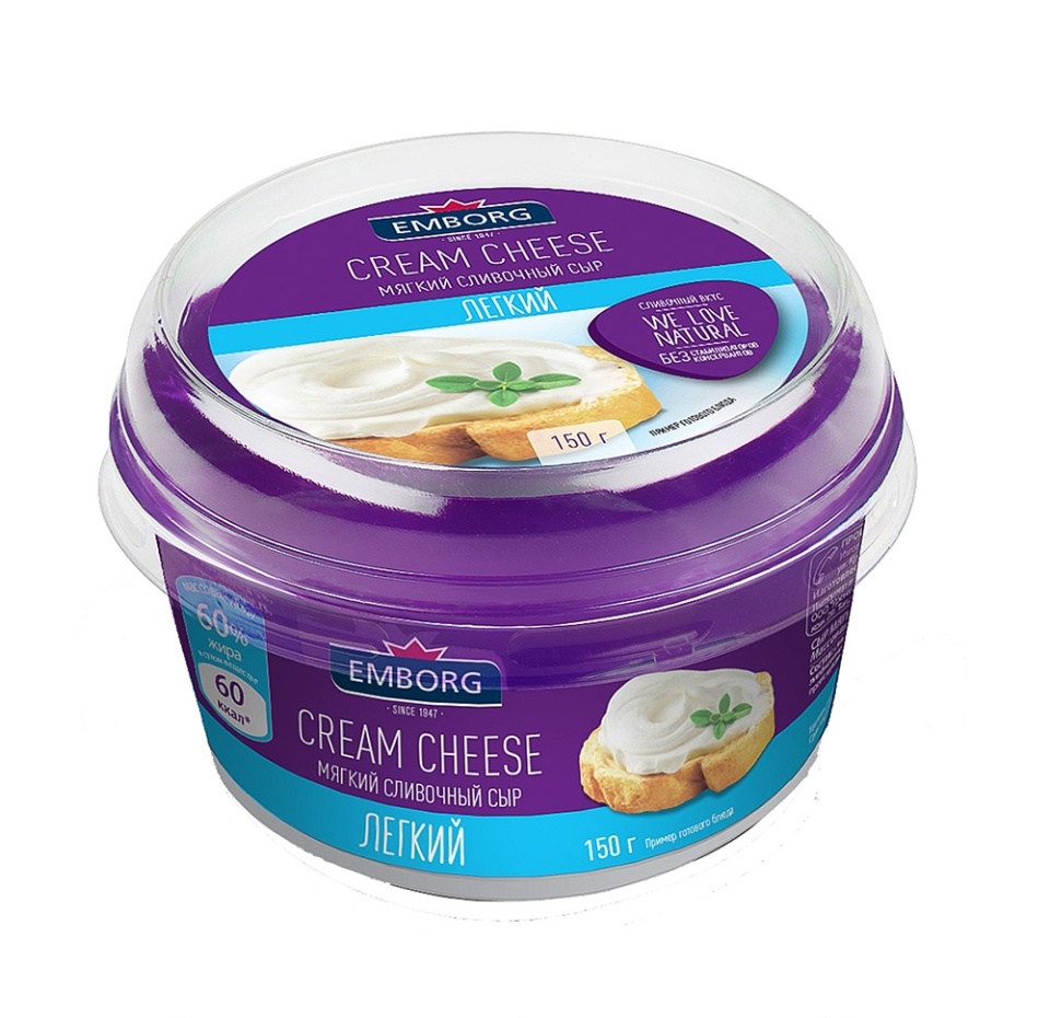 

Сыр мягкий Emborg сливочный 60% легкий 150 г