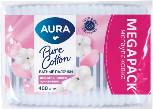 

Ватные палочки Aura 400 шт.