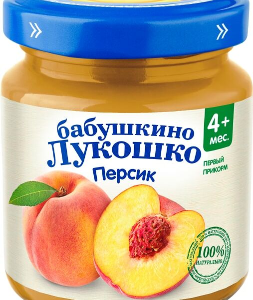 Пюре Бабушкино Лукошко из персиков 100г