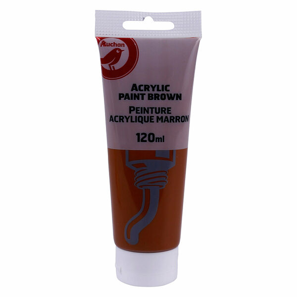 Краска акриловая АШАН Красная птица коричневая 120мл