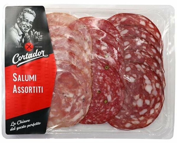 Ассорти колбас сырокопченых Cortador Флоренсия Палермо и Монреаль нарезка