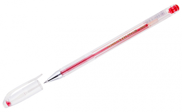 Ручка гелевая Crown Hi-Jell красная, 0,5 мм