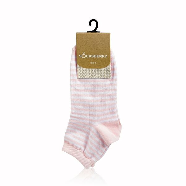 Детские носки Socksberry Kids KS-0017 , Белые полосы на розовом , р.22