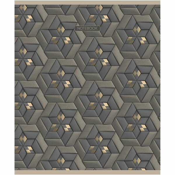 Тетрадь Золотые узоры общая в клетку, 96 листов, в ассортименте