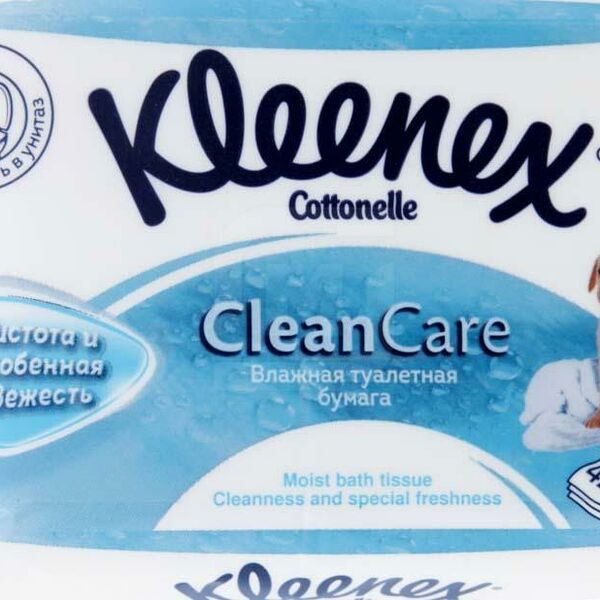 Туалетная бумага Kleenex Cottonelle Clean Care влажная 42 шт