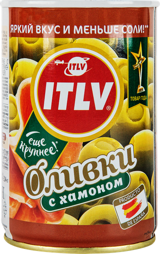 

Оливки ITLV с хамоном 314 мл