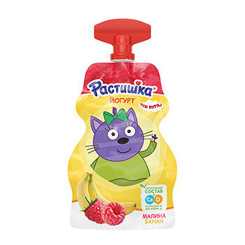 Йогурт Растишка Малина-банан 2.6%, дизайн упаковки в ассортименте, 70 г