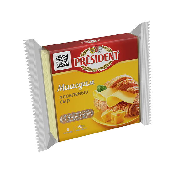 Сыр плавленый ломтевой МААЗДАМ жир. 40% 150г Президент