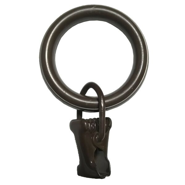 Кольца Арт-декор с зажимом, d20, 10 шт, металл, коричневый