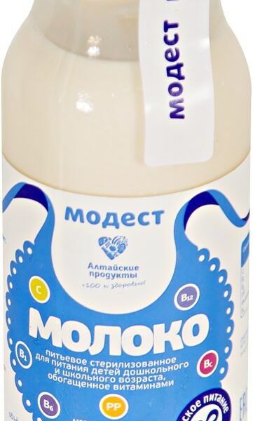 Молоко Модест стерилизованное, 3.5%