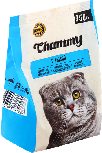 

Сухой корм для кошек Chammy с рыбой 350 г