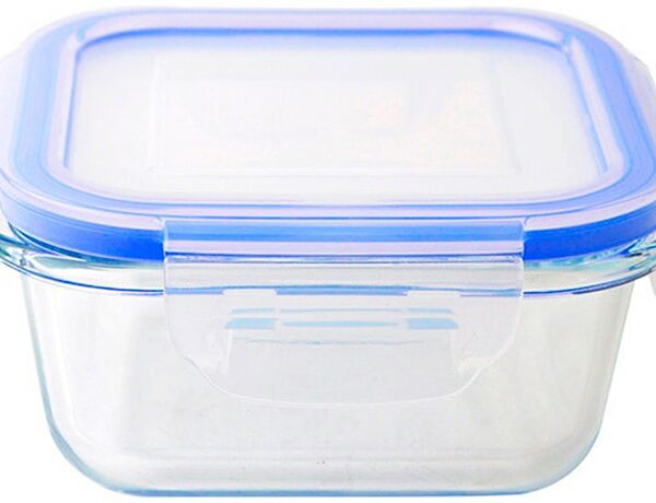 Контейнер Mallony Cristallino из жаропрочного стекла с крышкой из пластмассы 800мл