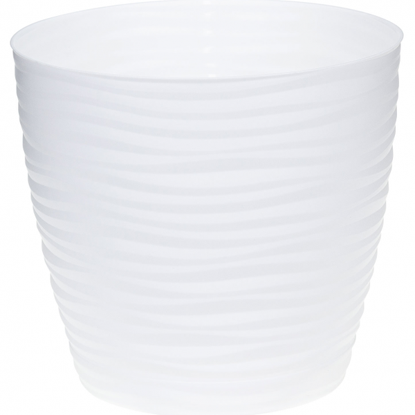 Кашпо для цветов Idea Дюна d=15см, 1,7л, с поддоном, цвет белый