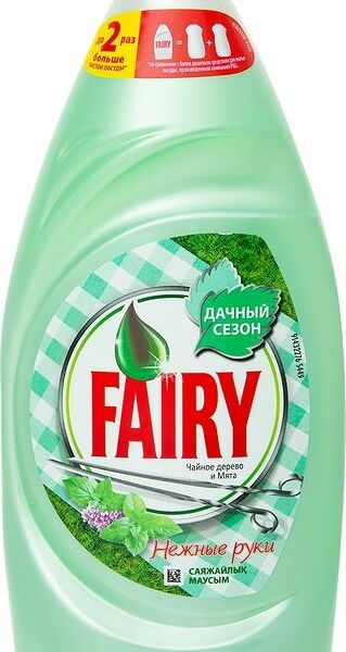 Средство для мытья посуды Fairy Нежные руки Чайное дерево и мята