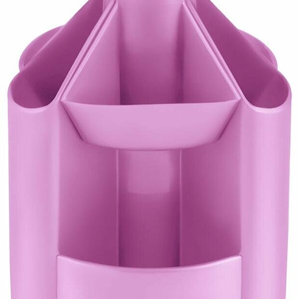 Подставка-органайзер вращающаяся Стамм Mini desk 10 отделений розовая