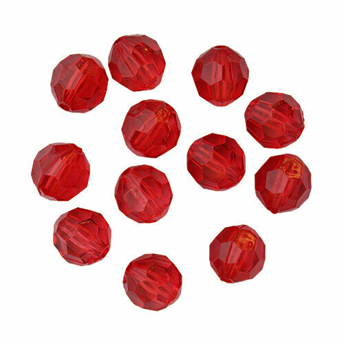 2024 Бусины круглые акрил, 10мм, 25гр. Astra&Craft(7 ярко-красный)