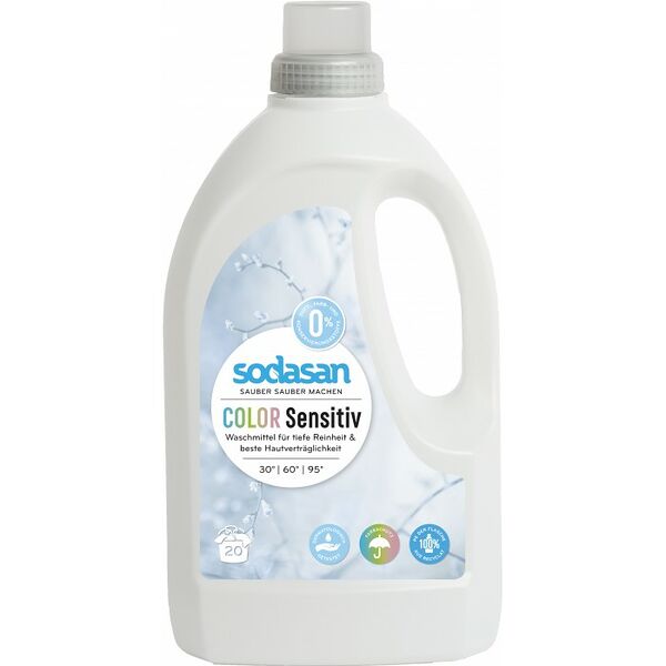Средство для стирки цветного белья Sodasan Color Sensitive для чувствительной кожи, 1.5 л