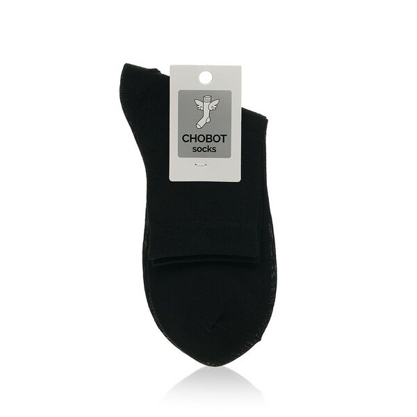 Мужские однотонные носки Chobot 42s-002 , Черный , р.25-27