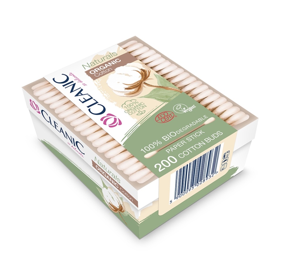 

Ватные палочки Cleanic Naturals Organic Cotton, 200 шт.