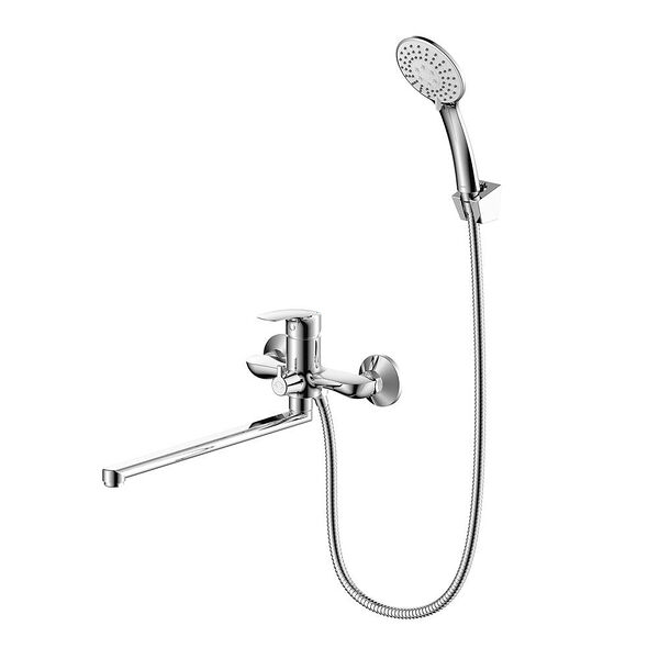 Cмеситель для ванны Milardo Rora с длинными изливом, глянцевый хром