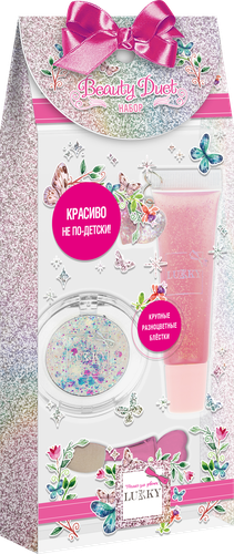 

Набор Lukky Дуэт красоты (Beauty Duet): блеск для губ, блестки для лица и тела с аппликатором 67 г цвет в ассортименте