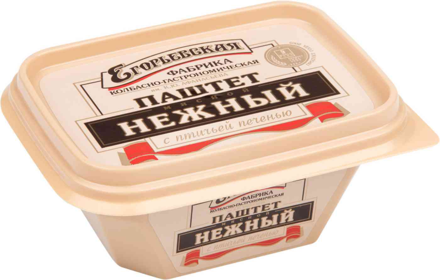 

Паштет мясной Егорьевская КГФ Нежный с птичьей печенью 150 г