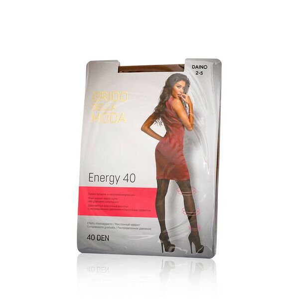 Женские колготки Grido della Moda Energy с массажным эффектом 40den Daino 2 размер