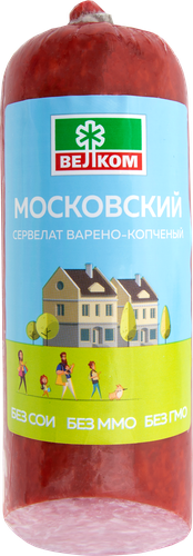 

Сервелат варёно-копчёный Московский Велком 290 г