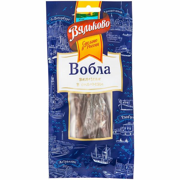 Вобла Вяльково вяленая соломка, 40г