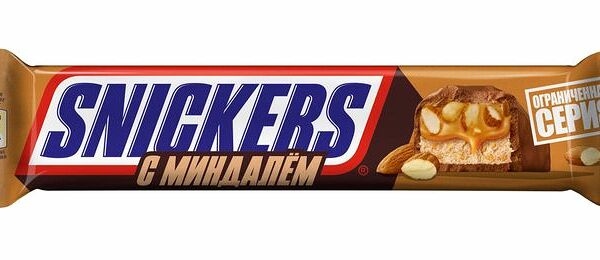 Шоколадный батончик Snickers с миндалем 81г