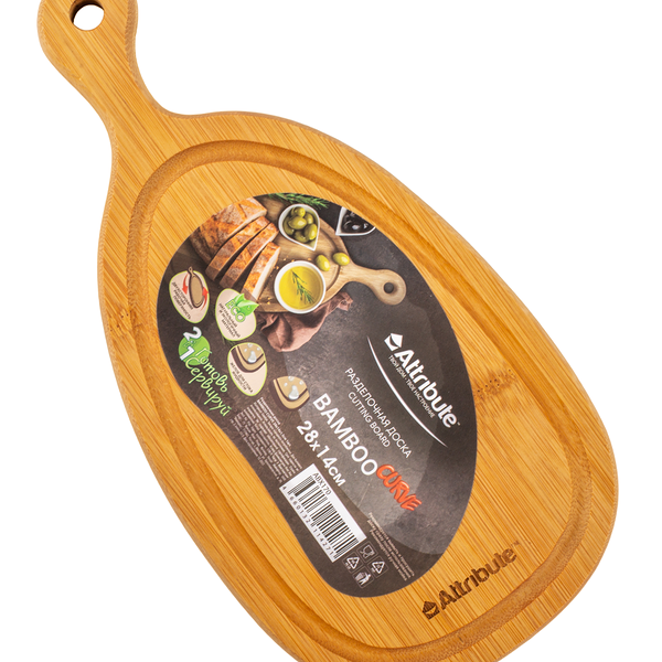 Доска разделочная Attribute Bamboo Curve 28 x 14 x 1.5 см