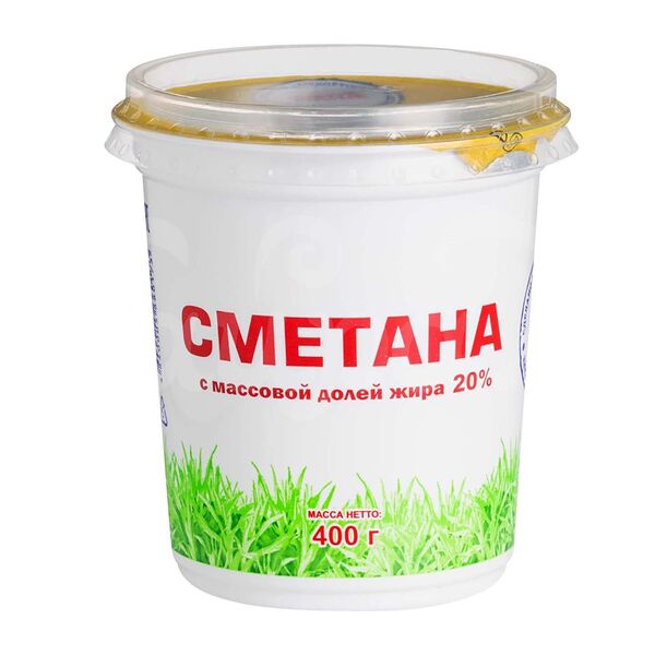 Сметана Свое Наше 20% 400гр пл/ст