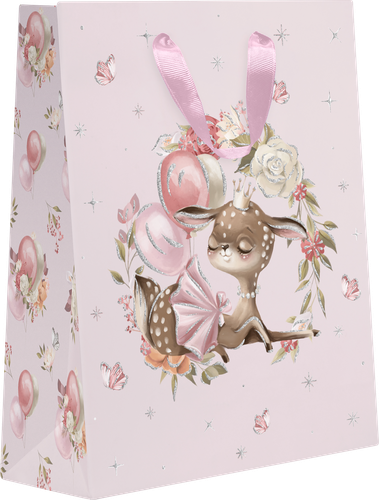 

Пакет подарочный Kids 22,7х18х10см, с блестками, в ассортименте