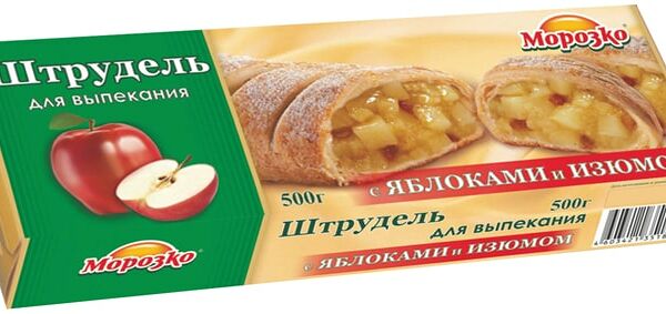 Штрудель Морозко с Яблоком и изюмом для выпекания 500г