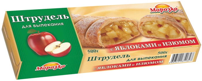 

Штрудель для выпекания Морозко с яблоками и изюмом 500 г